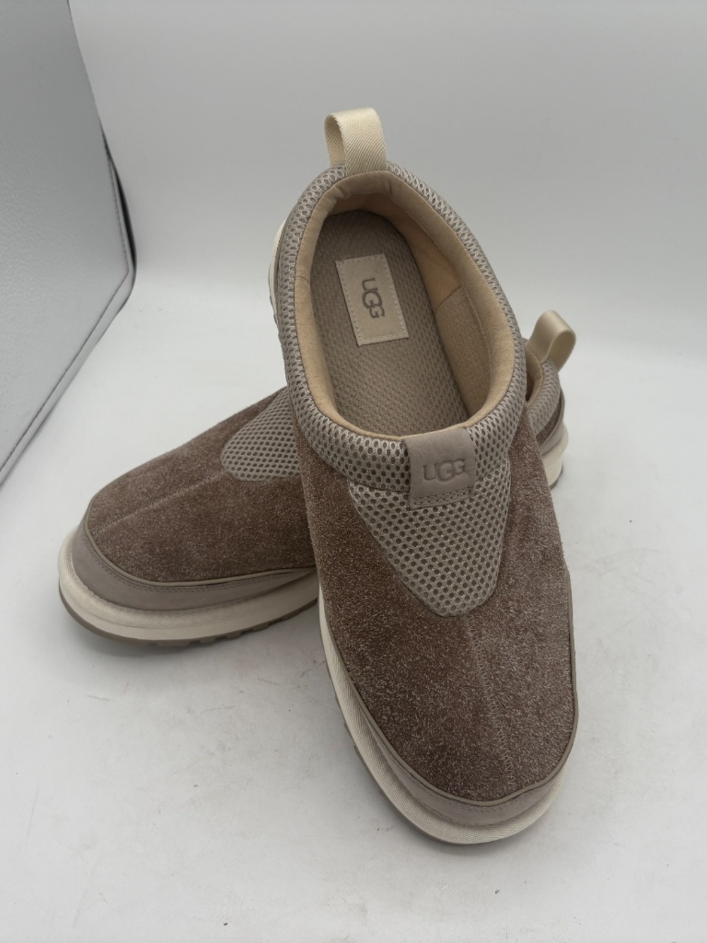 UGG Tasman IOE (Indoor/ Outdoor) Men's Suede Slipper Ceramic Beige Size 12 EUC